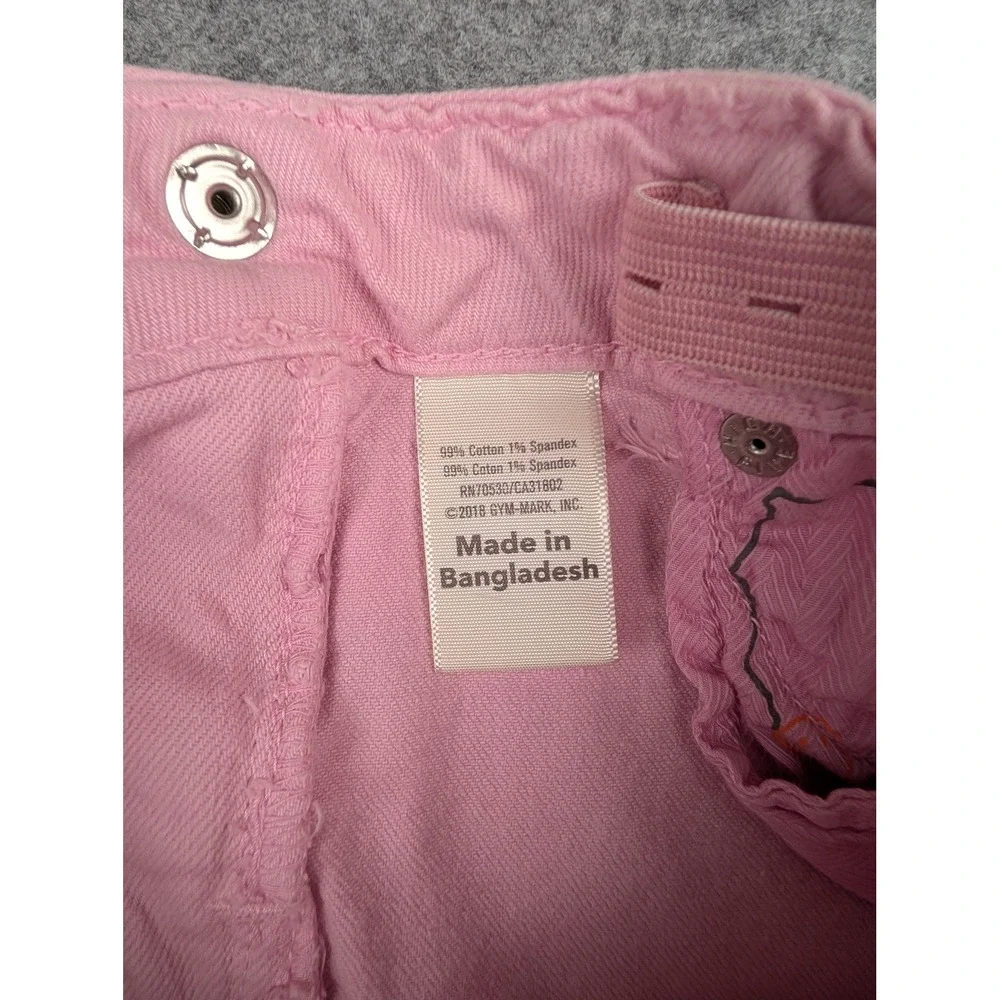 Gymboree Girls Pink Super Skinny Ruffle Side Trim Jeans Size 7 Adjustable Waist